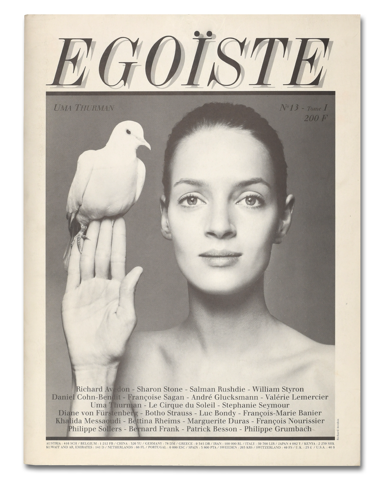 Égoïste No. 11, Part I, 1996, Uma Thurman by Richard Avedon – re