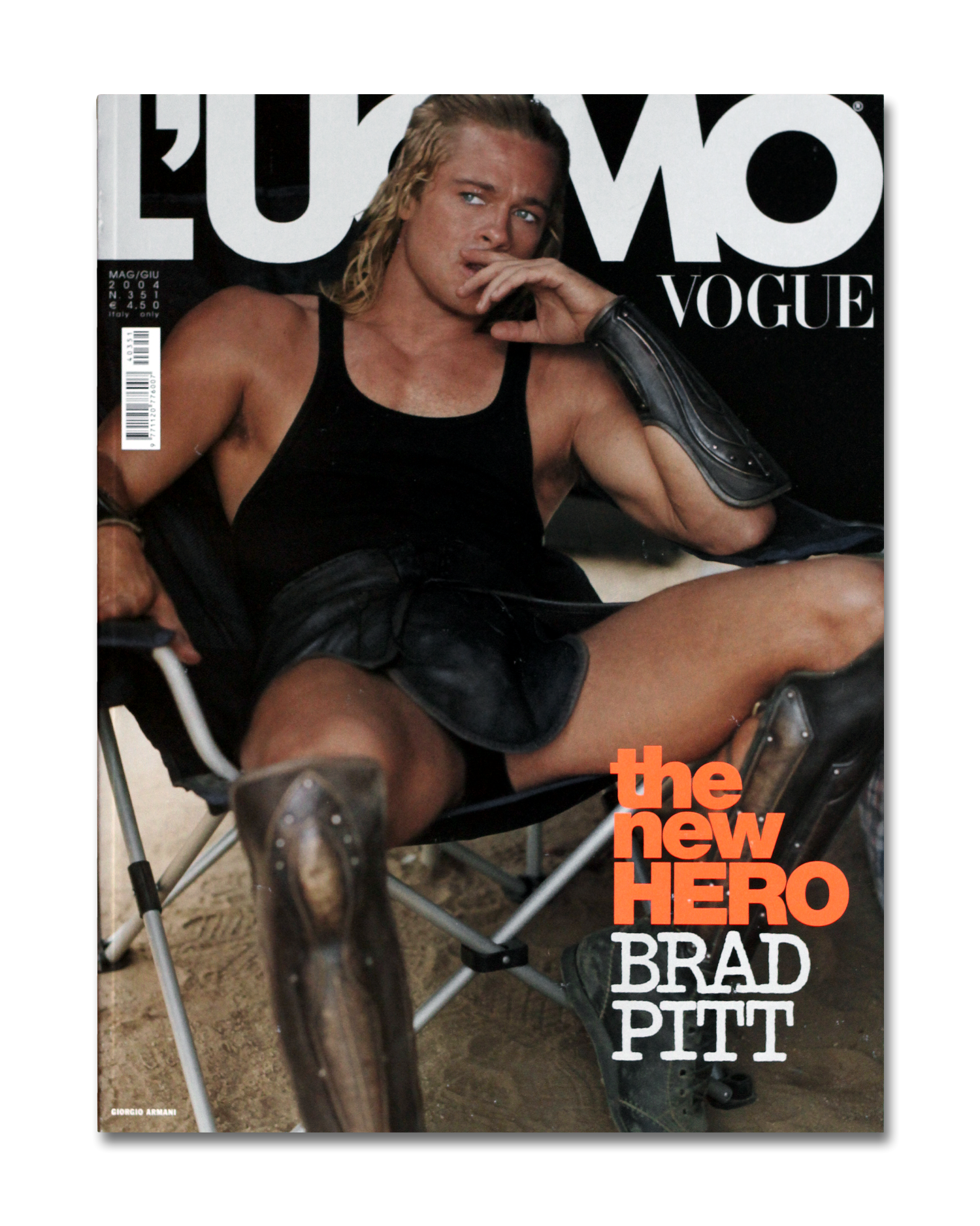 L'Uomo Vogue, May/June 2004<BR>Brad Pitt by Steven Klein