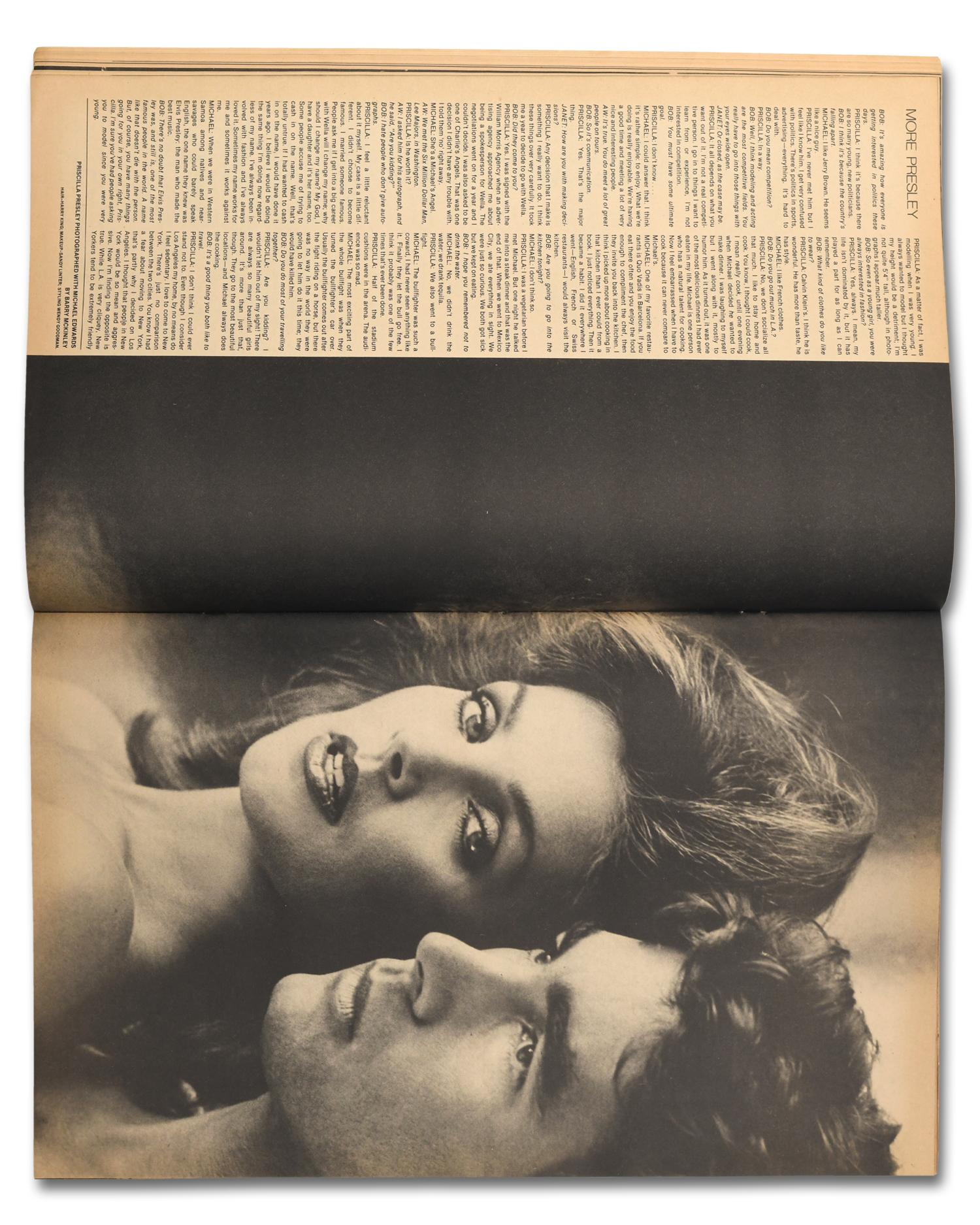 Interview Magazine, Christmas 1979<br>Priscilla Presley