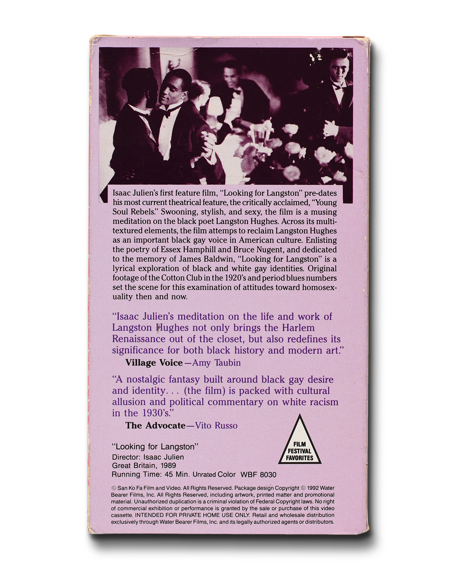 Isaac Julien's Looking for Langston<br>VHS Tape [1989]