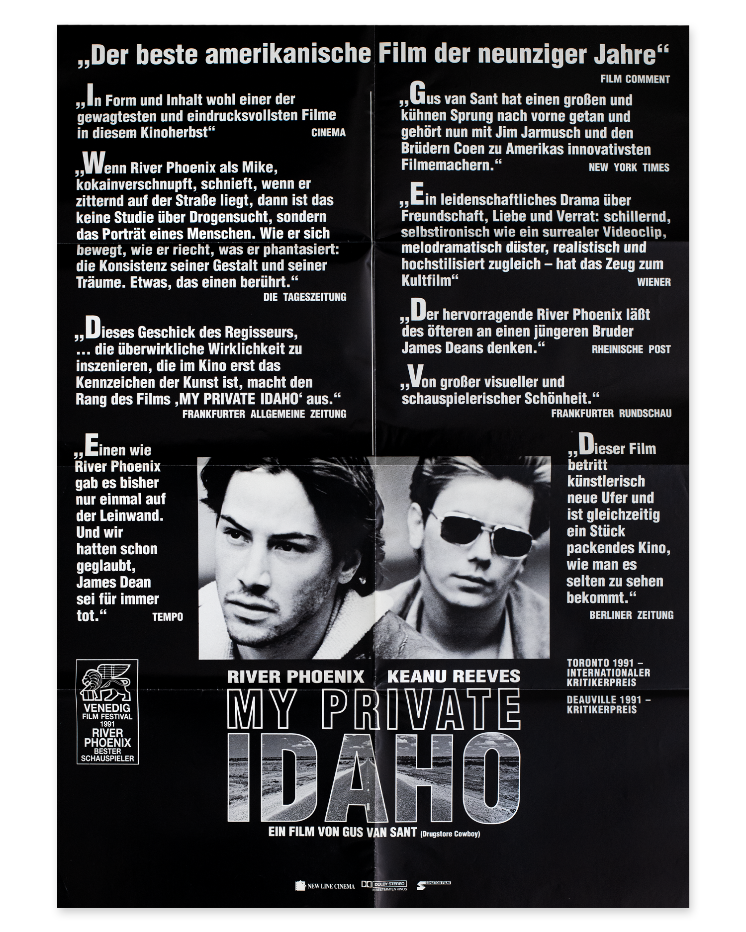 Gus Van Sant's My Own Private Idaho<br>German Poster [1991]