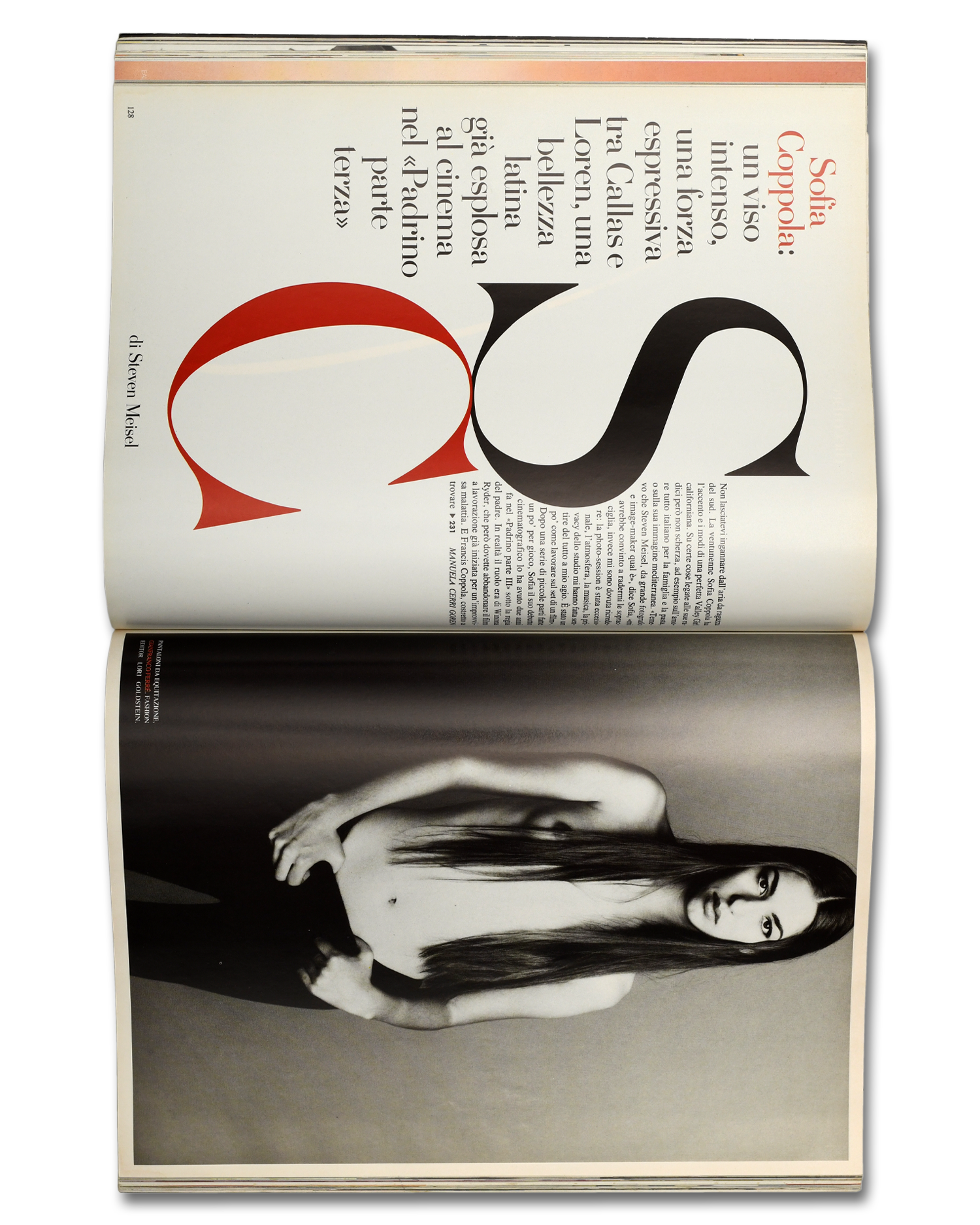Vogue Italia, December 1992<BR>Sofia Coppola by Steven Meisel